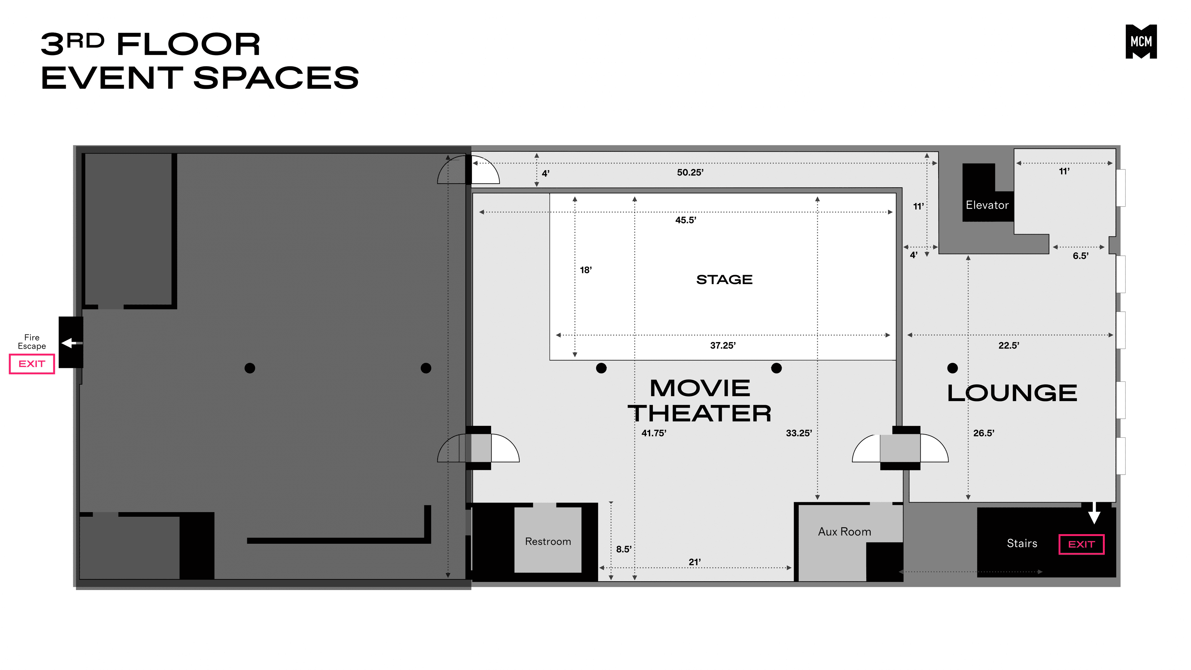 3rd floor event spaces